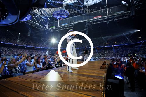 Amsterdam 19 mei 2012
Gerard Joling zingend bij de Toppers in Concert 2012.
Foto Peter Smulders BV