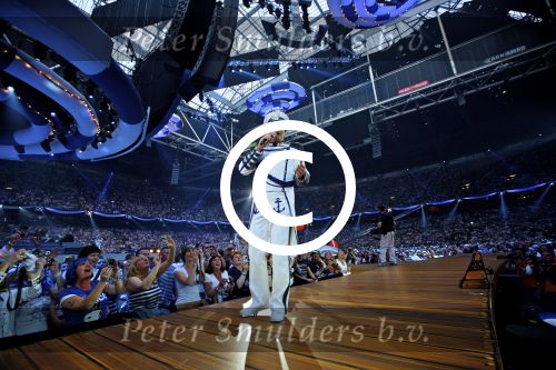 Amsterdam 19 mei 2012
Gerard Joling zingend bij de Toppers in Concert 2012.
Foto Peter Smulders BV