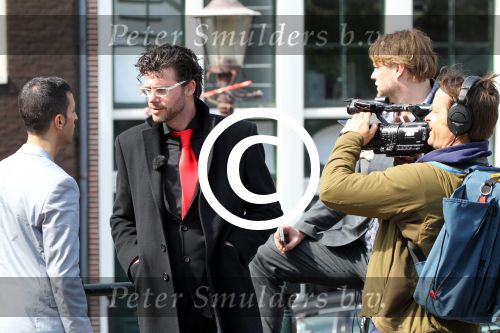 Amsterdam 14 mei 2012
D66 kandidaat Tofik Dibi wordt geinterviewd door jakhals Erik Dijkstra.
Peter Smulders bv