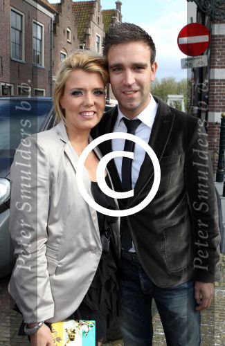 Edam Volendam 12 mei 2012
Trouwen Annemarie Hoek en Simon Keizer in Dam hotel in Edam. Jenny Smit met man
Peter Smulders bv