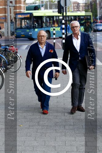 Amsterdam, 15 Mei 2013 In het Conservatorium Hotel vierde Leco Zadelhoff zijn 45ste verjaardag en 25 jaar in het vak.
Joop Braakhekke met zijn partner Wim Nijkamp
Foto Peter Smulders BV