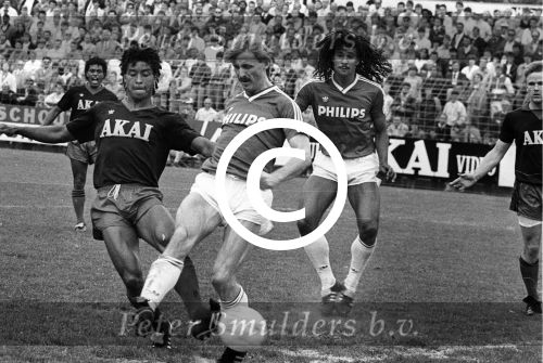 Venlo, 28 Mei 1987 Excelsior-PSV, gespeeld in de Koel te Venlo, eindstand 2-3 en PSV Landskampioen

Foto Peter Smulders BV