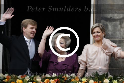 Amsterdam, 30 April 2013
Inhuldiging Koning Willem Alexander en Koningin Maxima
Op het Paleis op de Dam
Foto Peter Smulders BV