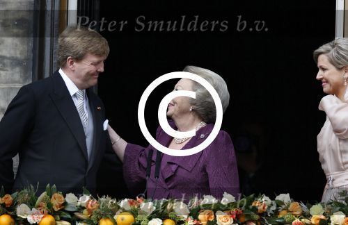 Amsterdam, 30 april 2013
Inhuldiging Koning Willem Alexander en Koningin Maxima
Samen met Prinses Beatrix
Foto Peter Smulders BV