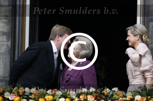Amsterdam, 30 april 2013
Inhuldiging Koning Willem Alexander en Koningin Maxima
samen met Prinses Beatrix
Foto Peter Smulders BV