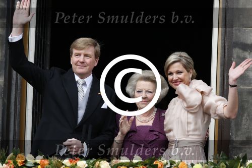 Amsterdam, 30 april 2013
Inhuldiging Koning Willem Alexander en Koningin Maxima
samen met Prinses Beatrix
Foto Peter Smulders BV