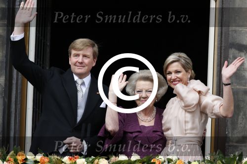 Amsterdam, 30 april 2013
Inhuldiging Koning Willem Alexander en Koningin Maxima
samen met Prinses Beatrix
Foto Peter Smulders BV