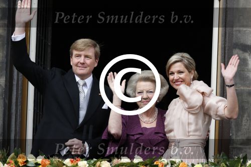 Amsterdam, 30 april 2013
Inhuldiging Koning Willem Alexander en Koningin Maxima
samen met Prinses Beatrix
Foto Peter Smulders BV