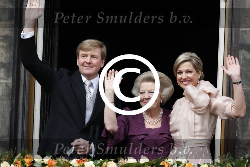 Amsterdam, 30 april 2013
Inhuldiging Koning Willem Alexander en Koningin Maxima
samen met Prinses Beatrix
Foto Peter Smulders BV
