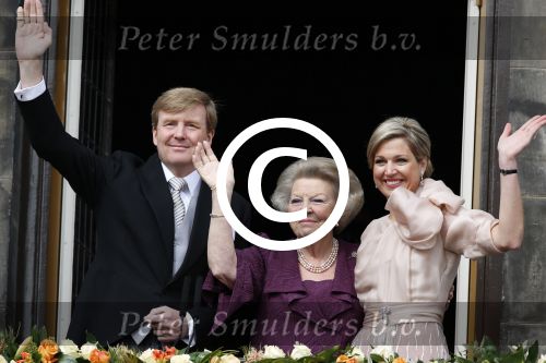Amsterdam, 30 april 2013
Inhuldiging Koning Willem Alexander en Koningin Maxima
samen met Prinses Beatrix
Foto Peter Smulders BV
