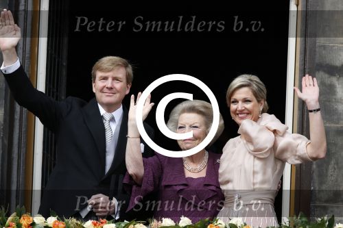 Amsterdam, 30 april 2013
Inhuldiging Koning Willem Alexander en Koningin Maxima
samen met Prinses Beatrix
Foto Peter Smulders BV