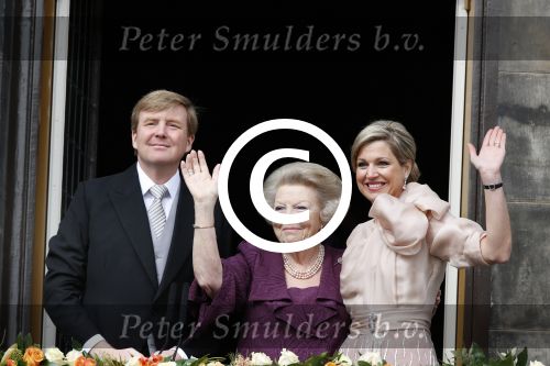 Amsterdam, 30 april 2013
Inhuldiging Koning Willem Alexander en Koningin Maxima
samen met Prinses Beatrix
Foto Peter Smulders BV