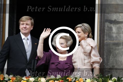 Amsterdam, 30 april 2013
Inhuldiging Koning Willem Alexander en Koningin Maxima
samen met Prinses Beatrix
Foto Peter Smulders BV