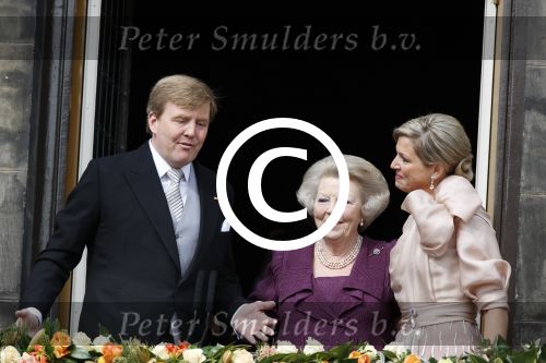 Amsterdam, 30 april 2013
Inhuldiging Koning Willem Alexander en Koningin Maxima
samen met Prinses Beatrix
Foto Peter Smulders BV