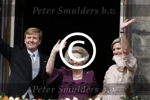 Amsterdam, 30 april 2013
Inhuldiging Koning Willem Alexander en Koningin Maxima
samen met Prinses Beatrix
Foto Peter Smulders BV