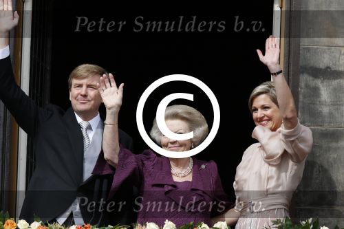 Amsterdam, 30 april 2013
Inhuldiging Koning Willem Alexander en Koningin Maxima
samen met Prinses Beatrix
Foto Peter Smulders BV