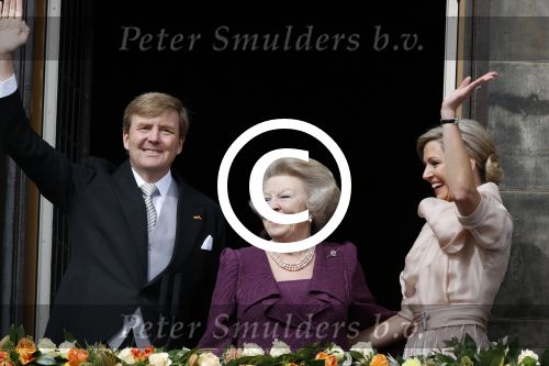 Amsterdam, 30 april 2013
Inhuldiging Koning Willem Alexander en Koningin Maxima
samen met Prinses Beatrix
Foto Peter Smulders BV