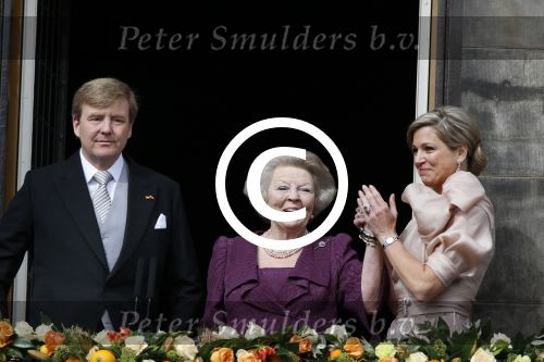 Amsterdam, 30 april 2013
Inhuldiging Koning Willem Alexander en Koningin Maxima
samen met Prinses Beatrix
Foto Peter Smulders BV
