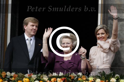 Amsterdam, 30 april 2013
Inhuldiging Koning Willem Alexander en Koningin Maxima
samen met Prinses Beatrix
Foto Peter Smulders BV