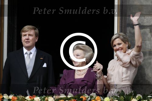 Amsterdam, 30 april 2013
Inhuldiging Koning Willem Alexander en Koningin Maxima
samen met Prinses Beatrix
Foto Peter Smulders BV