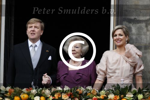 Amsterdam, 30 april 2013
Inhuldiging Koning Willem Alexander en Koningin Maxima
samen met Prinses Beatrix
Foto Peter Smulders BV
