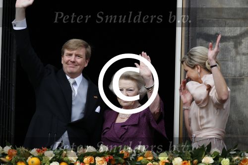 Amsterdam, 30 april 2013
Inhuldiging Koning Willem Alexander en Koningin Maxima
samen met Prinses Beatrix
Foto Peter Smulders BV