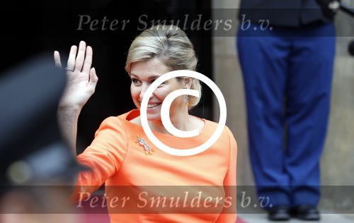 Amsterdam 16 mei 2013
Koningin Maxima en Koning Willem Alexander bij uitreiking appeltjes van Oranje op het paleijs op de dam
Peter Smulders bv
