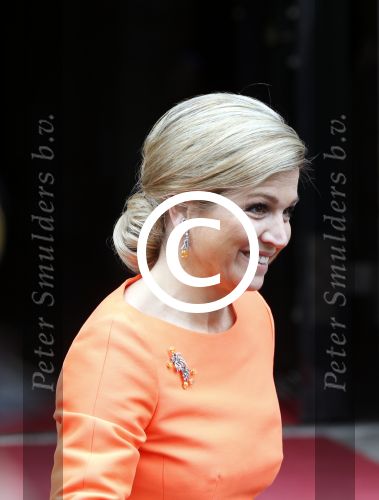 Amsterdam 16 mei 2013
Koningin Maxima en Koning Willem Alexander bij uitreiking appeltjes van Oranje op het paleijs op de dam
Peter Smulders bv
