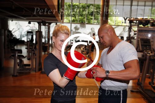 Amsterdam 17 mei 2013
Monique Sluyter traint met personal trainer Oswin Beingsick.
Peter Smulders bv