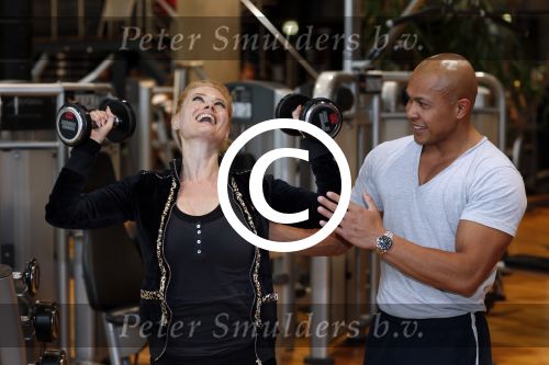 Amsterdam 17 mei 2013
Monique Sluyter traint met personal trainer Oswin Beingsick.
Peter Smulders bv