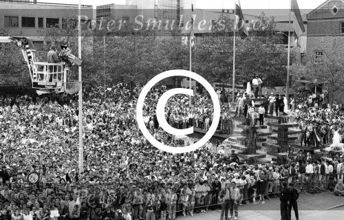Venlo, 28 Mei 1987 Excelsior-PSV, gespeeld in de Koel te Venlo, eindstand 2-3 en PSV Landskampioen

Foto Peter Smulders BV