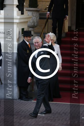 Amsterdam, 29 April 2013
Camilla Parker Bowles met haar man Prins Charles
Foto Peter Smulders BV