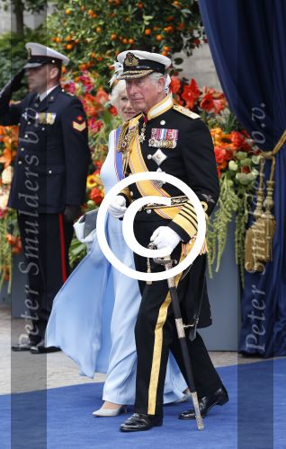 Amsterdam, 29 April 2013
Camilla Parker Bowles met haar man Prins Charles
Foto Peter Smulders BV