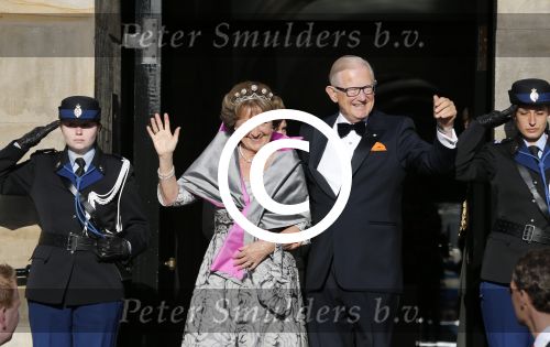 Amsterdam, 29 April 2013
Kon. gasten op weg naar het diner
Pieter v Vollenhoven met Prinses Margriet
Foto Peter Smulders BV