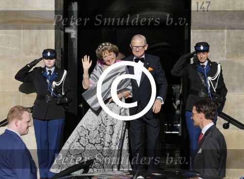 Amsterdam, 29 April 2013
Kon. gasten op weg naar het diner
Pieter v Vollenhoven met Prinses Margriet
Foto Peter Smulders BV
