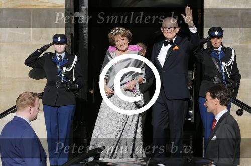 Amsterdam, 29 April 2013
Kon. gasten op weg naar het diner
Pieter v Vollenhoven met Prinses Margriet
Foto Peter Smulders BV