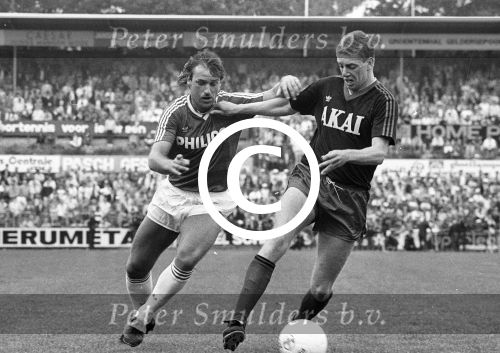 Venlo, 28 Mei 1987 Excelsior-PSV, gespeeld in de Koel te Venlo, eindstand 2-3 en PSV Landskampioen

Foto Peter Smulders BV