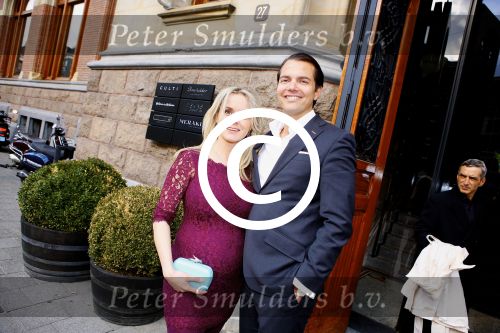 Amsterdam, 15 Mei 2013 In het Conservatorium Hotel vierde Leco Zadelhoff zijn 45ste verjaardag en 25 jaar in het vak.
Suze Mens met haar partner Sevren Jacquet 
Foto Peter Smulders BV