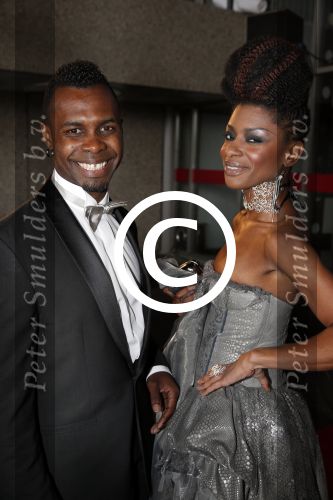 Amsterdam 12 mei 2013
Uitreiking coiffure awards in de rai. Sylvana Simons met een vriend
Peter Smulders bv