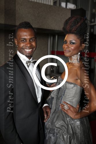 Amsterdam 12 mei 2013
Uitreiking coiffure awards in de rai. Sylvana Simons met een vriend
Peter Smulders bv