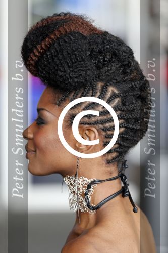 Amsterdam 12 mei 2013
Uitreiking coiffure awards in de rai. Sylvana Simons met een vriend
Peter Smulders bv