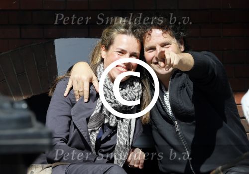 Amsterdam 14 april 2015
Dirk en Suze Zeelenberg op terras op de cornelis schuytstraat