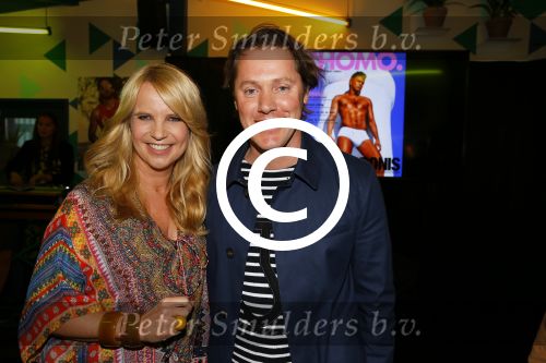 Amsterdam 20 april 2015
Linda de Mol presenteert de nieuwe l\'Homo met op de cover Rick Brandsteder. Linda met Jeroen Rietbergen