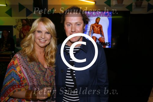 Amsterdam 20 april 2015
Linda de Mol presenteert de nieuwe l\'Homo met op de cover Rick Brandsteder. Linda met Jeroen Rietbergen
