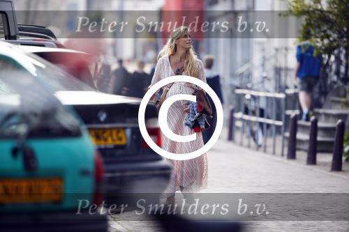 Amsterdam 10 april 2015    
Marije Braber de vriendin van Chris Zegers hoogzwanger