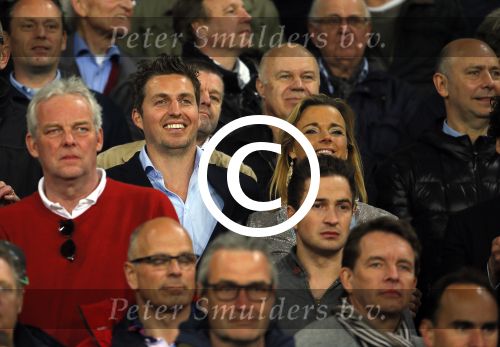 Eindhoven 18 april 2015
PSV_ Heerneveen 4-1 . Psv kampioen. Pieter v d Hoogenband en zijn nieuwe vriendin Marie JosÃ© Crooijmans verliefd op de tribune.