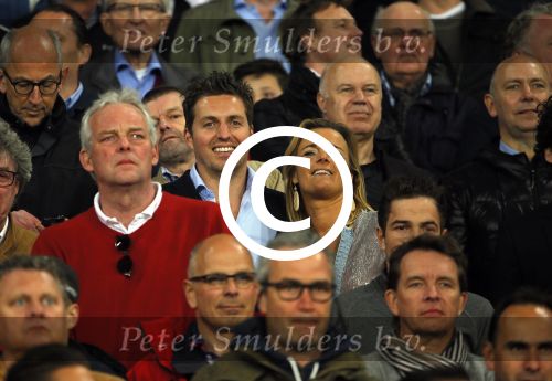 Eindhoven 18 april 2015
PSV_ Heerneveen 4-1 . Psv kampioen. Pieter v d Hoogenband en zijn nieuwe vriendin Marie JosÃ© Crooijmans verliefd op de tribune.