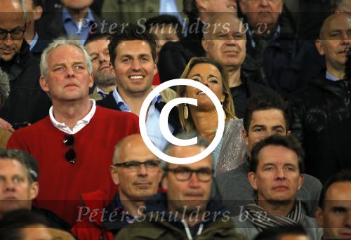 Eindhoven 18 april 2015
PSV_ Heerneveen 4-1 . Psv kampioen. Pieter v d Hoogenband en zijn nieuwe vriendin Marie JosÃ© Crooijmans verliefd op de tribune.