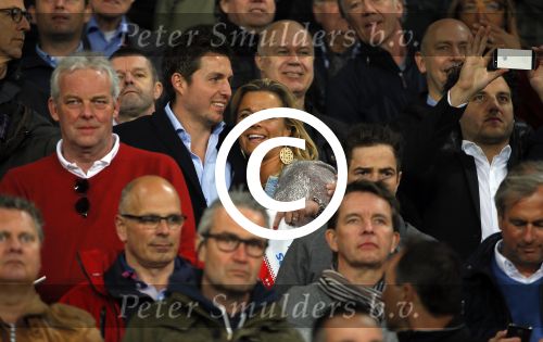 Eindhoven 18 april 2015
PSV_ Heerneveen 4-1 . Psv kampioen. Pieter v d Hoogenband en zijn nieuwe vriendin Marie JosÃ© Crooijmans verliefd op de tribune.