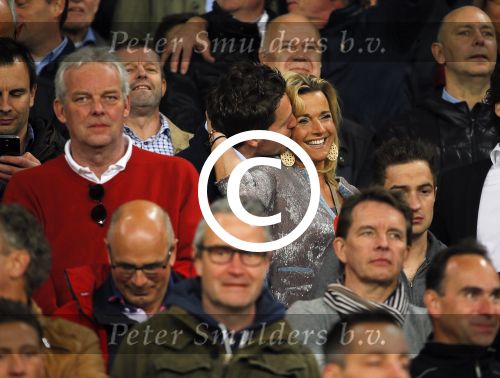 Eindhoven 18 april 2015
PSV_ Heerneveen 4-1 . Psv kampioen. Pieter v d Hoogenband en zijn nieuwe vriendin Marie JosÃ© Crooijmans verliefd op de tribune.